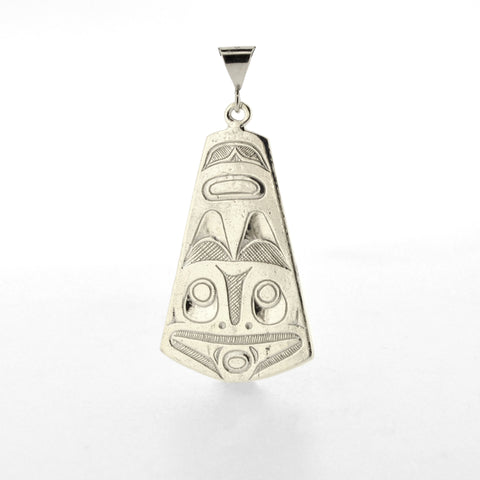 Double-sided Sterling Silver Pendant | Raven and Frog by Kelvin Thompson