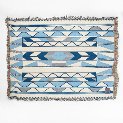 Cotton Tapestry Blanket | River Ripples by Debra and Robyn Sparrow