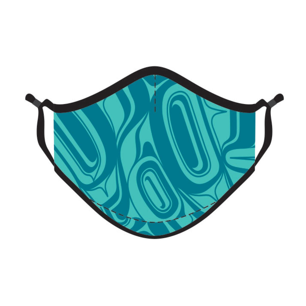Cotton Face Mask | Eagle (Teal) by Roger Smith
