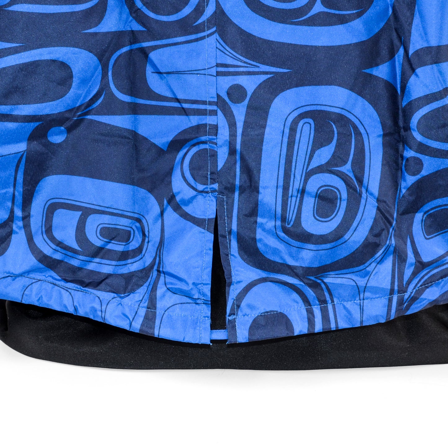 Hooded Rain Coat | Raven Transforming (Blue) by Kelly Robinson