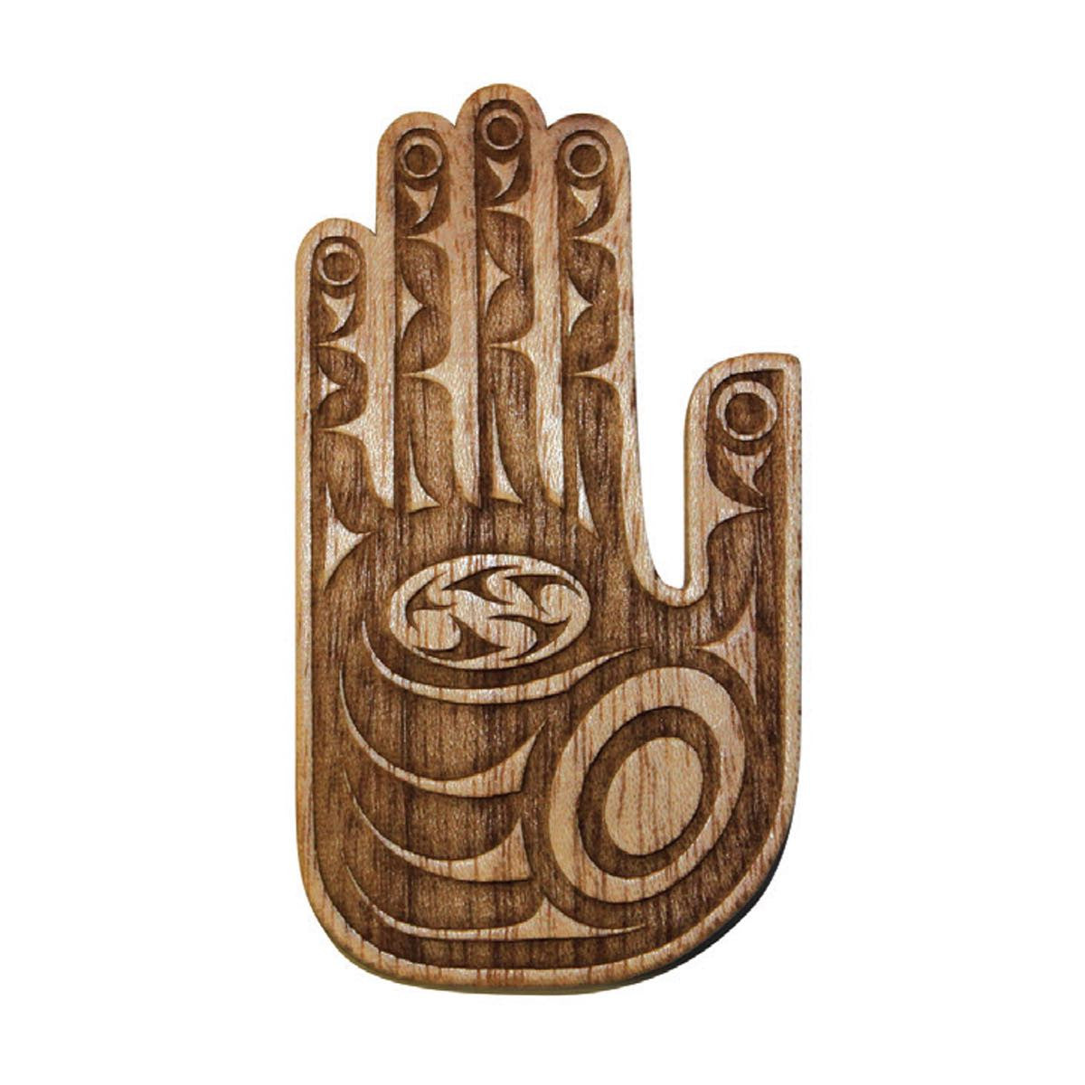 Reclaimed Mahogany Magnet | Healing Hand by Simone Diamond