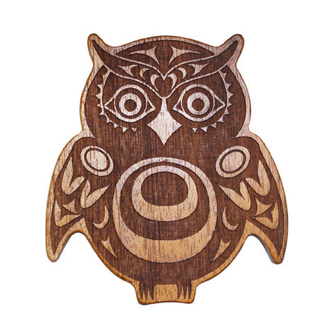 Reclaimed Mahogany Magnet | Owl by Simone Diamond