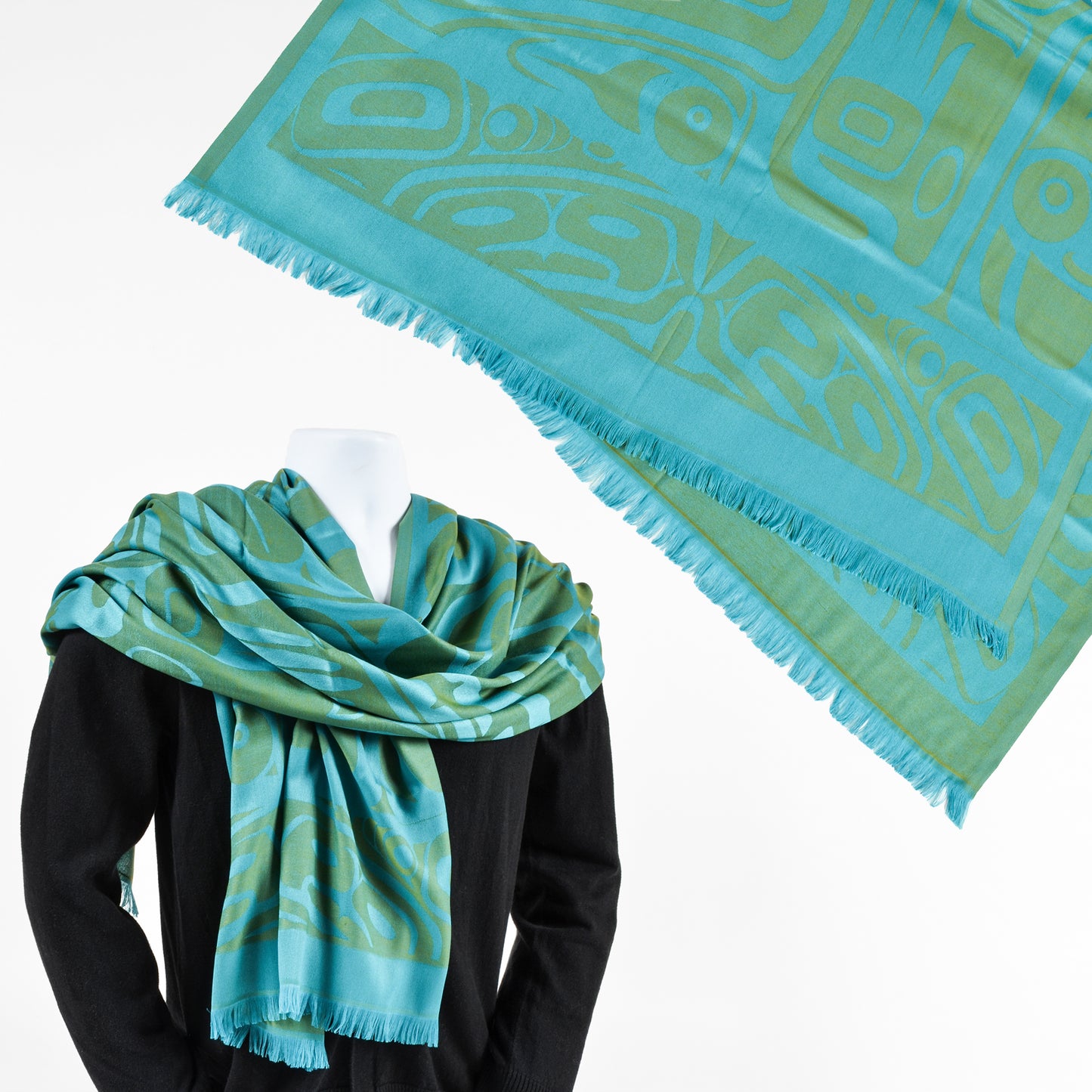 Polyester Jacquard Shawl | Bear Box by Clifton Fred