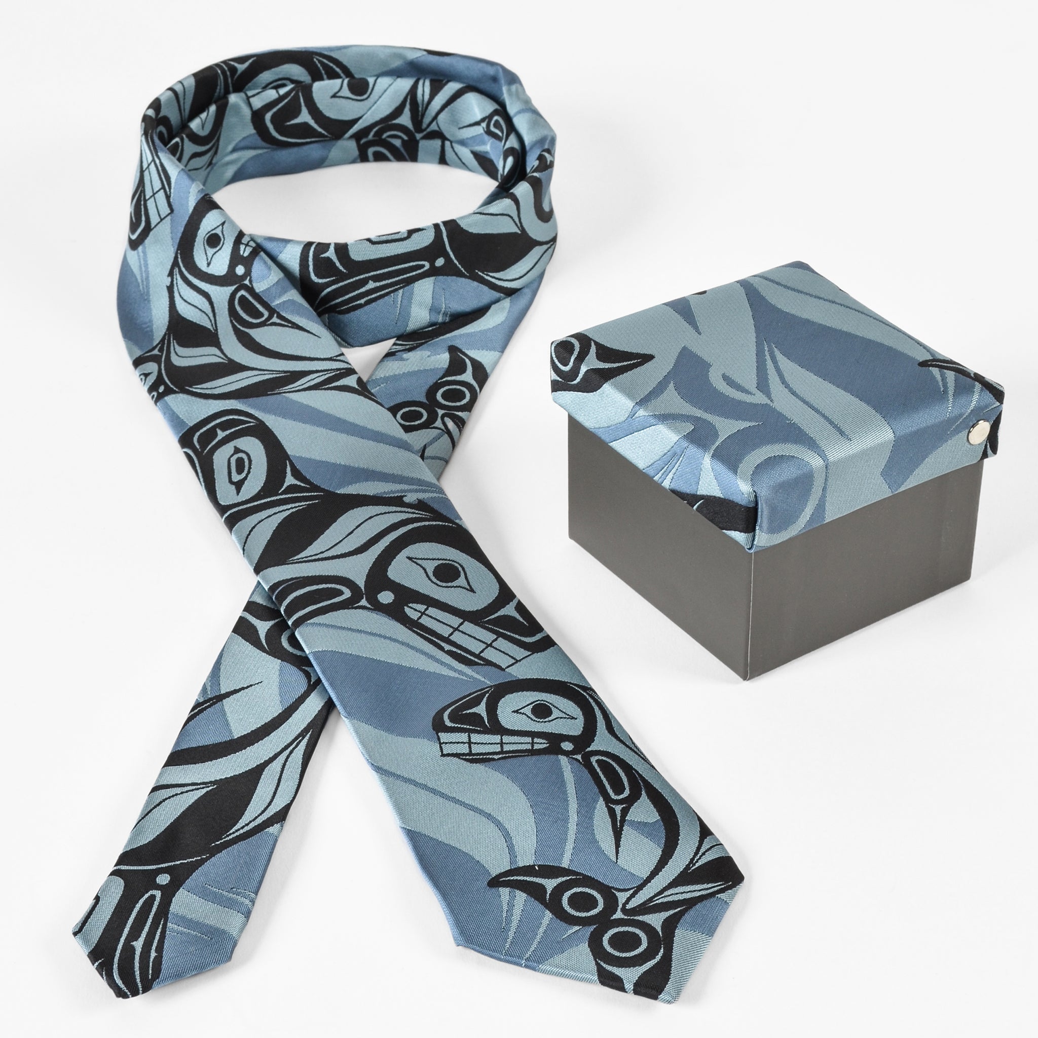 Jacquard Polyester Tie | Orca by Darrel Amos