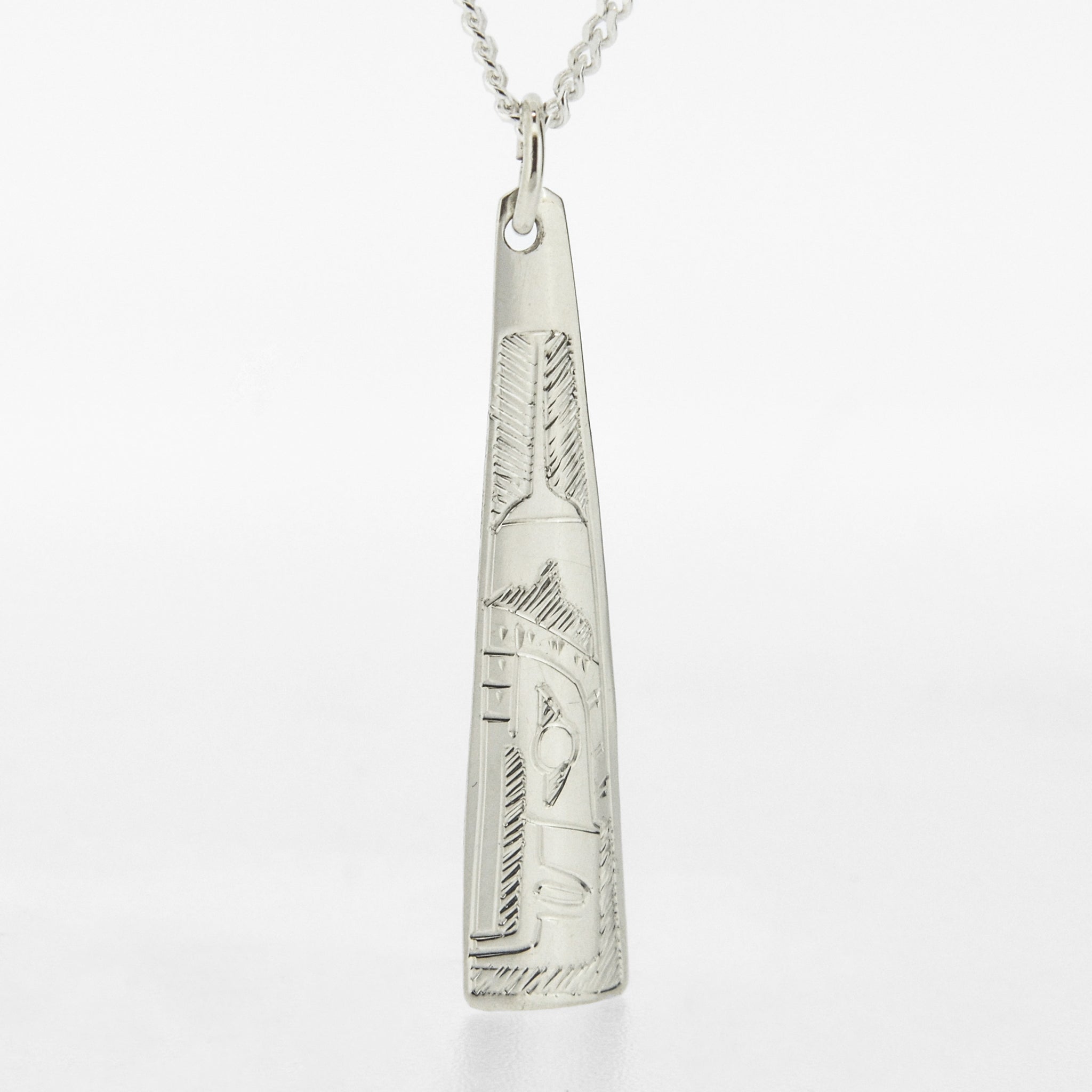 Sterling Silver Triangle Pendant | Eagle by Gilbert Pat