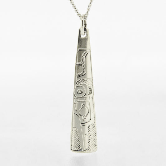 Sterling Silver Triangle Pendant | Hummingbird by Gilbert Pat