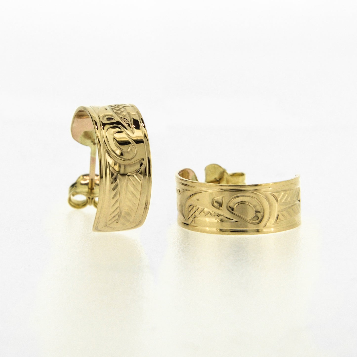 14K Gold Hoop Stud Earrings | Various Designs by Justin Rivard