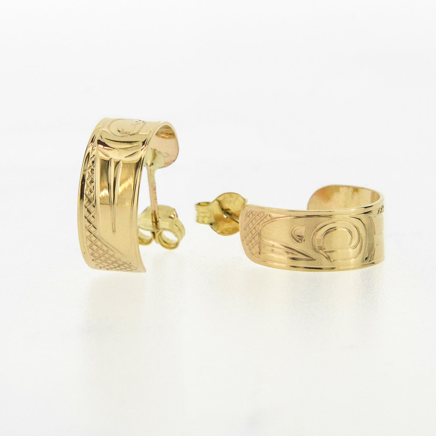 14K Gold Hoop Stud Earrings | Various Designs by Justin Rivard