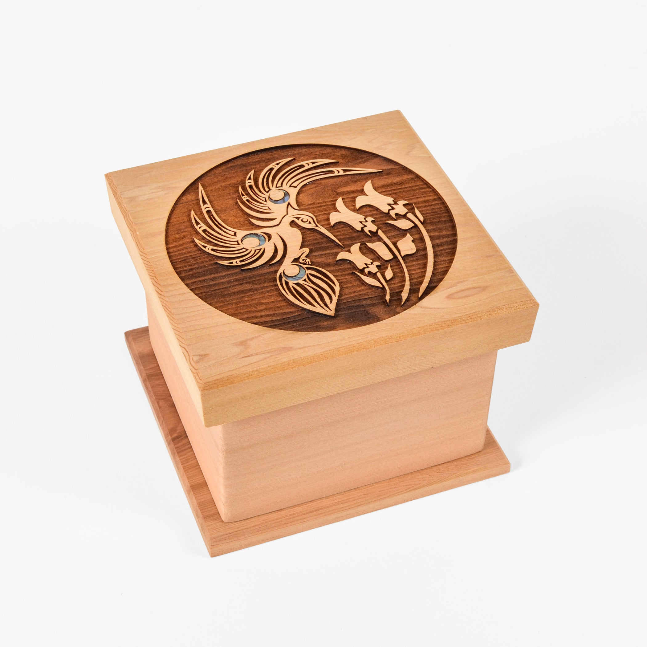 Large Red Cedar Box with Abalone by Spirit Works Northwest Coast Gifts