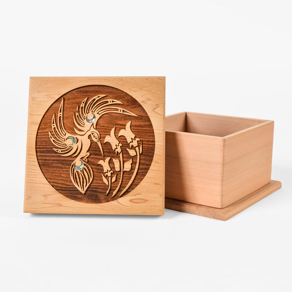Large Red Cedar Box with Abalone by Spirit Works