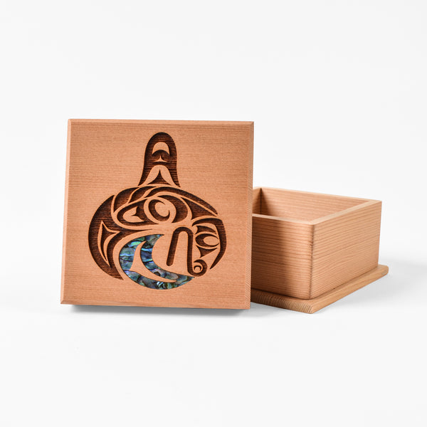 Small Red Cedar Boxes with Abalone by Spirit Works