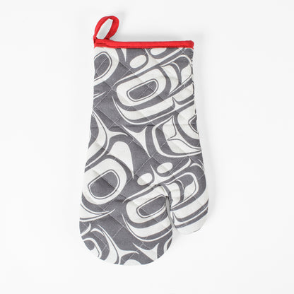 Printed Cotton Oven Mitt | Transforming Eagle by Ryan Cranmer