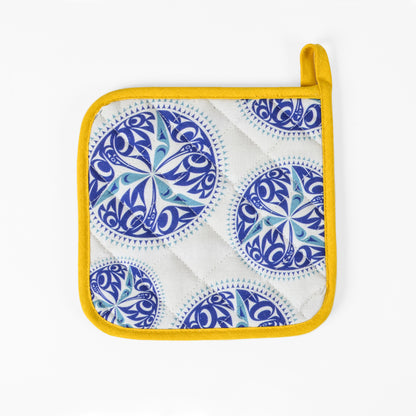 Printed Cotton Potholder | Hummingbird by Maynard Johnny Jr.