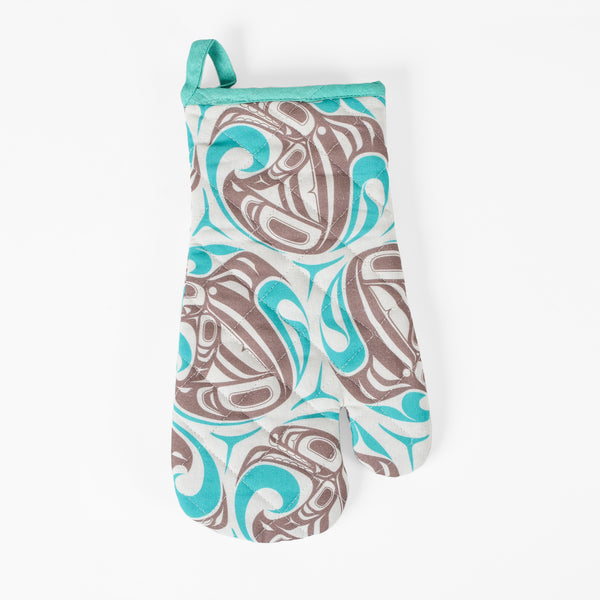 Printed Cotton Oven Mitt | Killer Whale by Trevor Angus