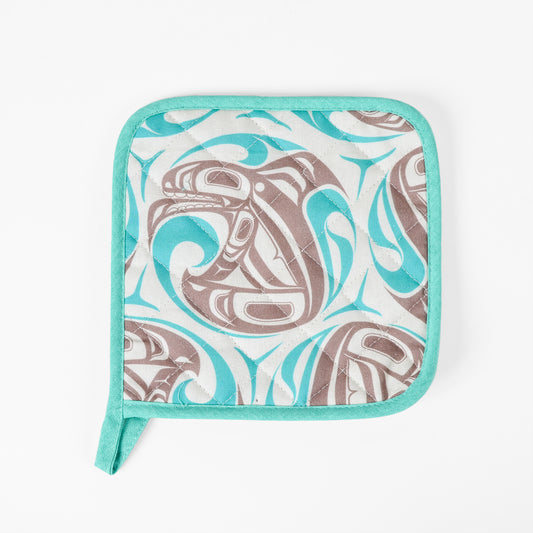 Printed Cotton Potholder | Killer Whale by Trevor Angus