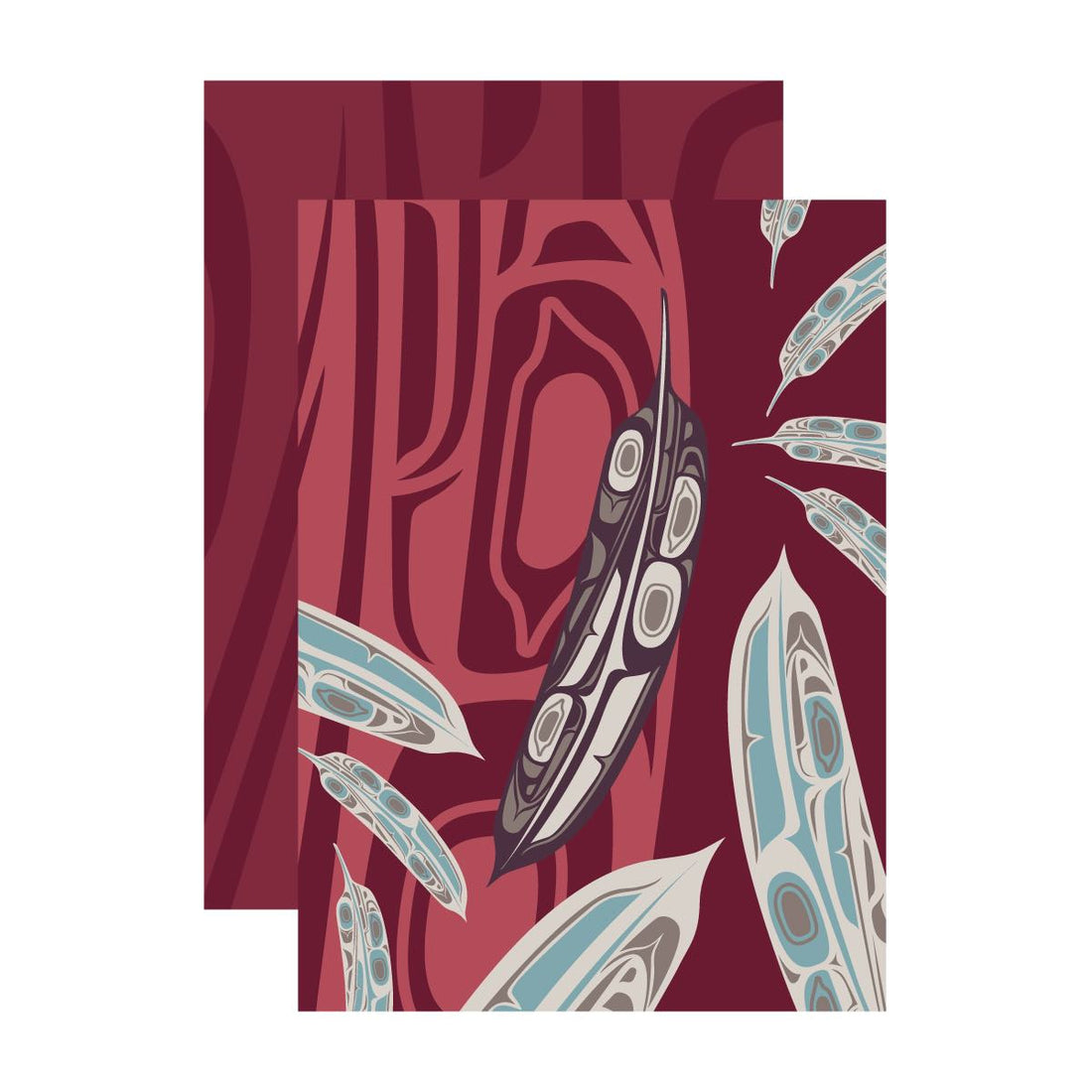 Raava Notebook Unlined Notebook | Raven Feathers by Trevor Angus – Northwest Coast Gifts