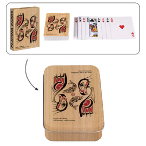 Single Deck of Playing Cards in Travel Tin | Eagle and Salmon by Paul Windsor