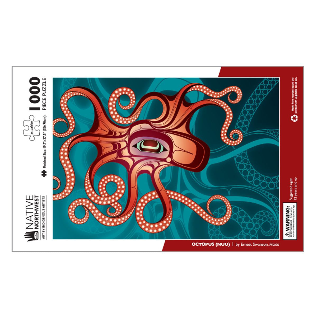 1,000 Piece Jigsaw Puzzle | Nuu (Octopus) by Ernest Swanson