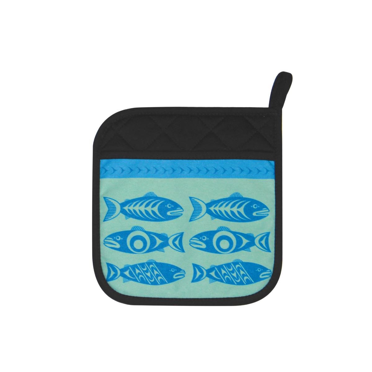 Neoprene Potholder | Salmon in the Wild by Simone Diamond