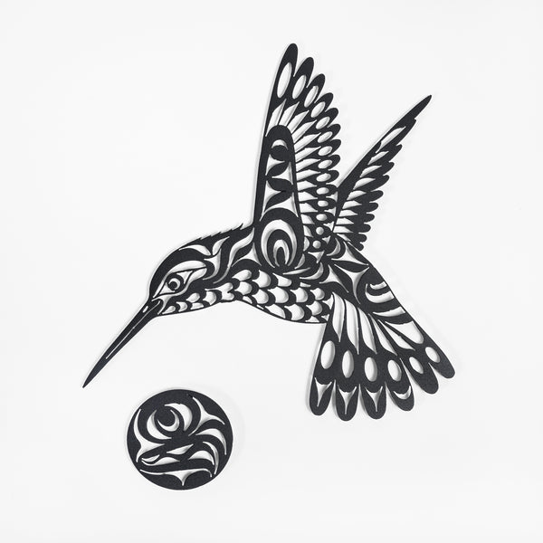 Steel Sculpture | Hummingbird and Moon by Joe Wilson (Sxwaset)