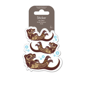 Sticker | Sea Otters by Ernest Swanson
