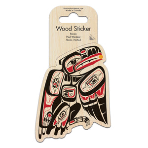 Wood Sticker | Raven by Paul Windsor