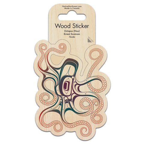 Wood Sticker | Octopus (Nuu) by Ernest Swanson