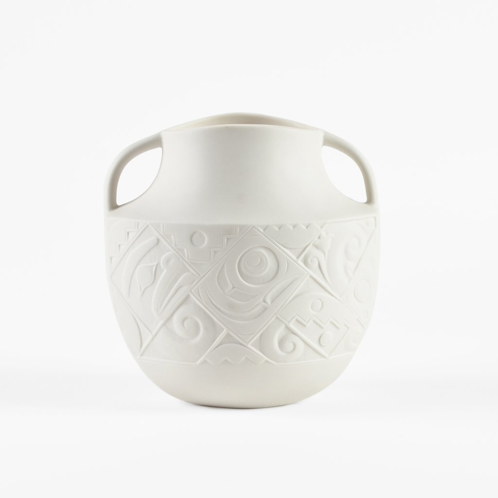Porcelain Vase | Raven and Coyote's World by Terry Jackson, Métis