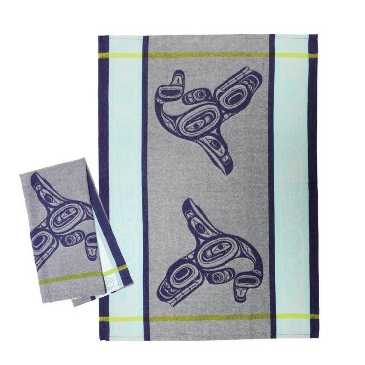 Cotton Jacquard Tea Towel | Whale by Ernest Swanson