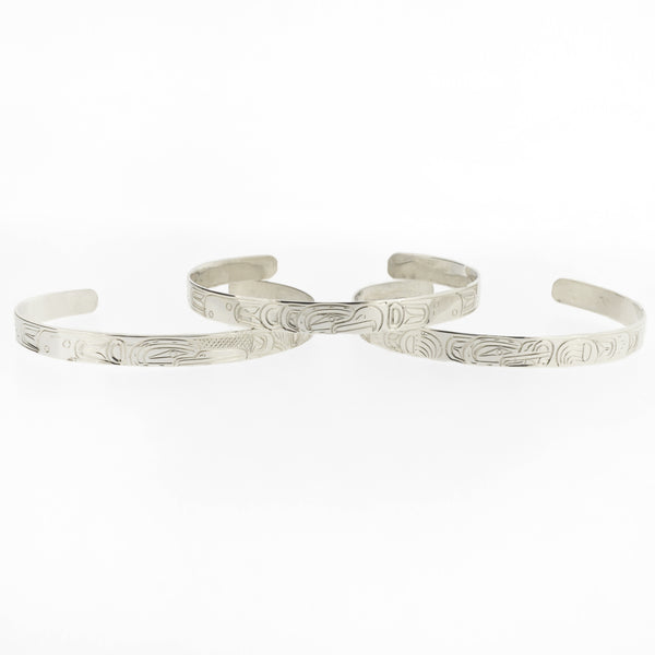 1/4" Sterling Silver Bracelets | Various Designs by William Cook