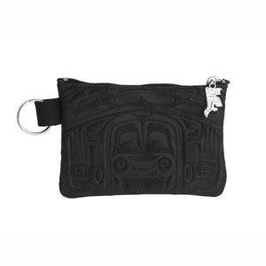 Nubuck Leather Coin Purse | Bear Box (Black) by Clifton Fred
