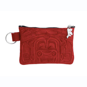 Nubuck Leather Coin Purse | Bear Box (Red) by Clifton Fred