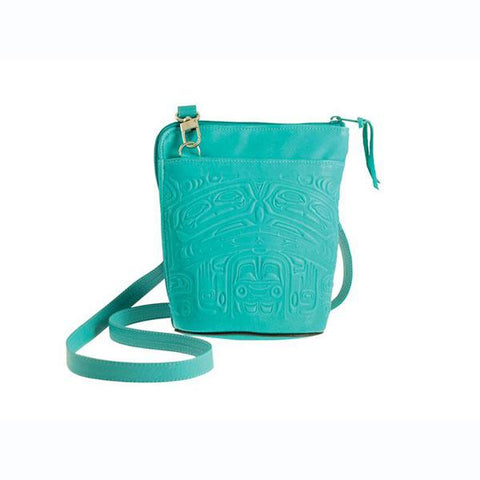 Deerskin Crossbody Bag | Bear Box (Turquoise) by Clifton Fred